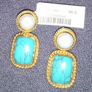 Julie Vos turquoise drop earrings, NWT